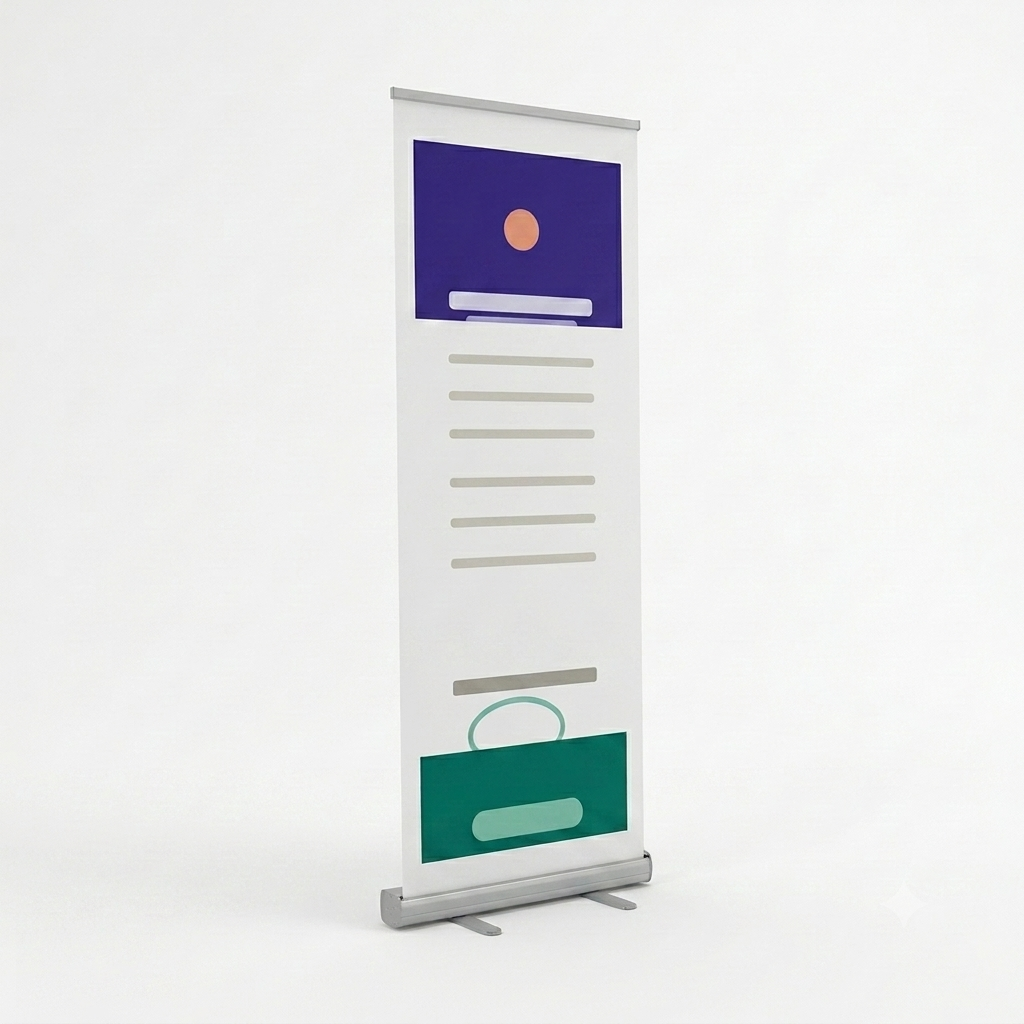 Roll-up Publicitaire Aluminium – Kakémono Rétractable Impression HD 85x200 cm | SignalPro